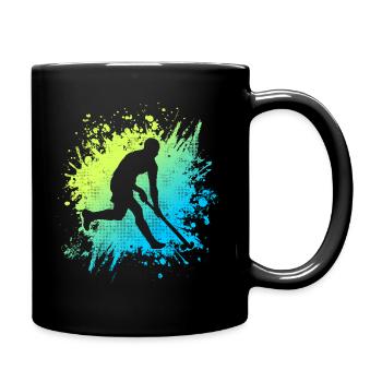 Joueur de hockey Joueur de hockey Vintage Hockey sur gazon - Mug uni - noir - Droite