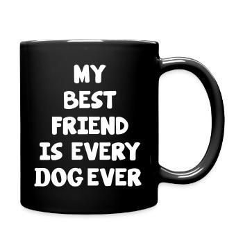 Chien de chasse - Mug uni - noir - Droite