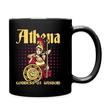 Athena goddess of wisdom Design - Full Colour Mug - black - Right