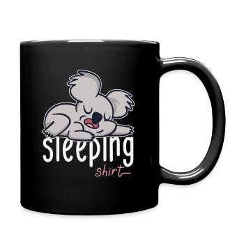 Koala Lazy Koala Bear Sleep Shirt Late Riser - Full Colour Mug - black - Right