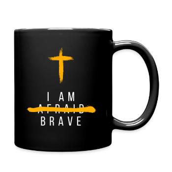 ICH BIN MUTIG - Tasse einfarbig - Schwarz - Rechts