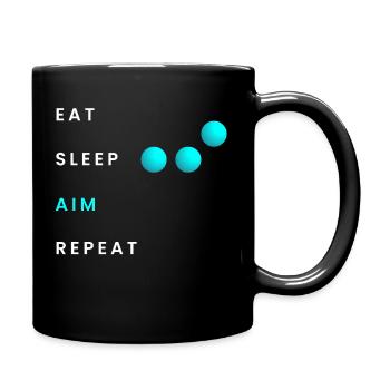 Eat Sleep Aim Repeat - Full Colour Mug - black - Right
