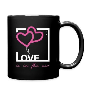 Love is in the air farbig - Tasse einfarbig - Schwarz - Rechts