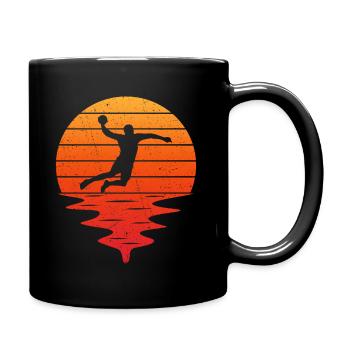 Sunrise Handball Handballer - Tasse einfarbig - Schwarz - Rechts