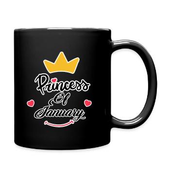 Princess January - Full Colour Mug - black - Right