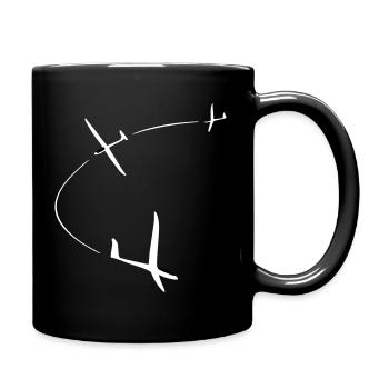 Segelflugzeug Segelfliegen Segelflug Segelflieger - Tasse einfarbig - Schwarz - Rechts