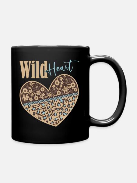 Wild Heart - Full Colour Mug - black