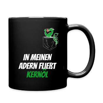 Steiermark Kernöl mit Panther für echte Steirer - Tasse einfarbig - Schwarz - Rechts