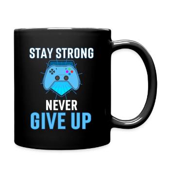 Stay Strong gamer blue - Mug uni - noir - Droite