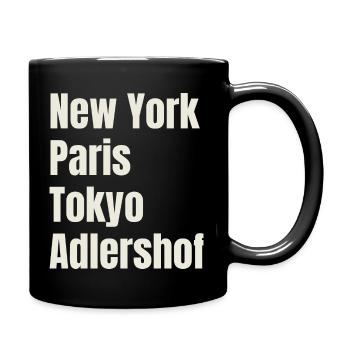 New York, Paris, Tokyo, Adlershof - Mug uni - noir - Droite