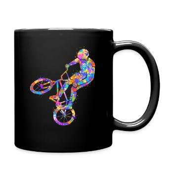 BMX Bike Rider coloré Cycliste BMX - Mug uni - noir - Droite