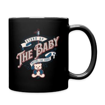 Baby is here -Pregnancy - Family - Full Colour Mug - black - Right