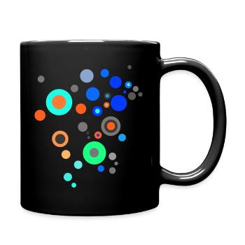 Scifi Punkte Muster Design - Tasse einfarbig - Schwarz - Rechts