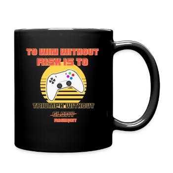 Ohne ragequit - Tasse einfarbig - Schwarz - Rechts