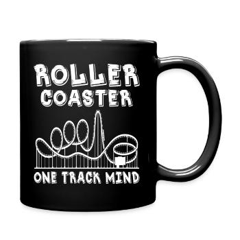 Roller Coaster One Track Mind - Tasse einfarbig - Schwarz - Rechts