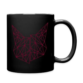 Geometry Cat - Tasse einfarbig - Schwarz - Rechts