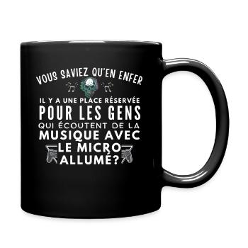 Le micro allumé - Full Colour Mug - black - Right