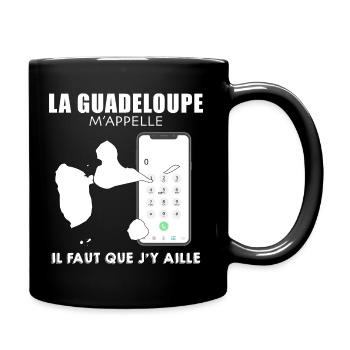 Guadeloupe Au Téléphone cadeau humour - Mug uni - noir - Droite