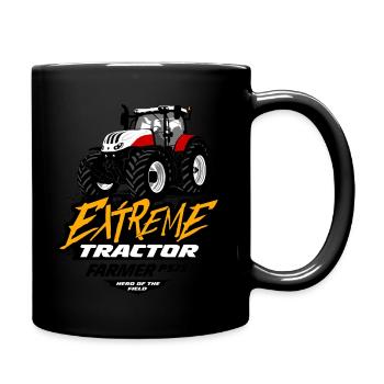 Traktor - Schlepper - Landwirt - Bauer - Tasse einfarbig - Schwarz - Rechts