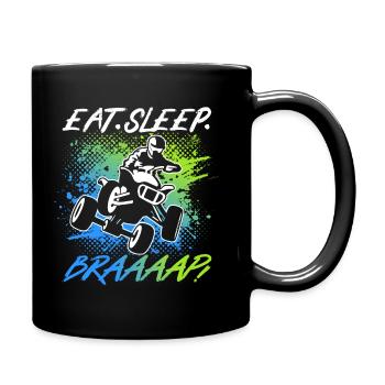 Quad Bike Offroad Quad Rider Boys ATV - Full Colour Mug - black - Right