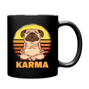 KARMA PUG - Mug uni - noir - Droite