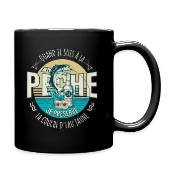 Pêche - Pêcheur Apéro Humour - Mug uni - noir - Droite
