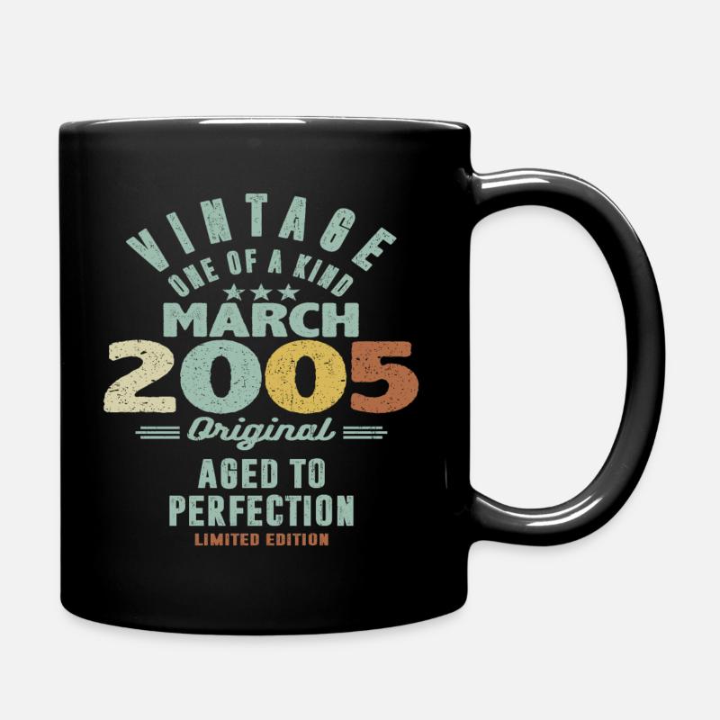mars 2005 - 18 ans - 18ème anniversaire - Mug uni - noir