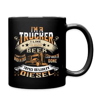 LKW Fahrer Truck Driver - Full Colour Mug - black - Right