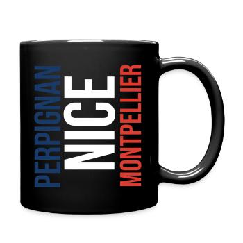 Perpignan Nizza Montpellier Pullover Pulli - Tasse einfarbig - Schwarz - Rechts