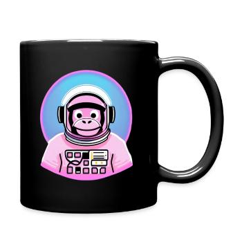 Space Monkey Pink - Tasse einfarbig - Schwarz - Rechts