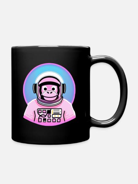 Space Monkey Pink - Tasse einfarbig - Schwarz