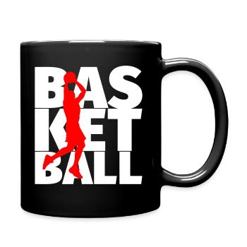 Basketball Silhouette Design Red - Full Colour Mug - black - Right