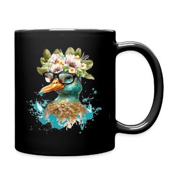 Funny duck - Full Colour Mug - black - Right