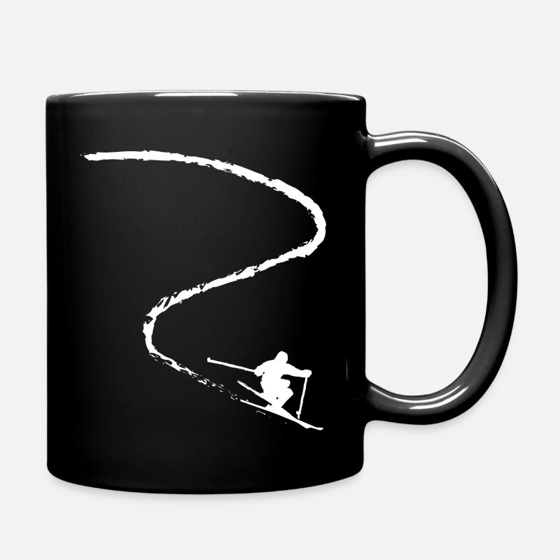 Skiing skiing ski motif for skiers - Full Colour Mug - black