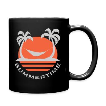Sommer - Tasse einfarbig - Schwarz - Rechts