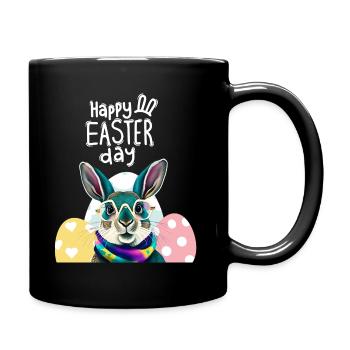 Funny rabbit lapin drôle lunettes bunny easter day - Mug uni - noir - Droite