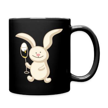 Lapin mignon - Mug uni - noir - Droite