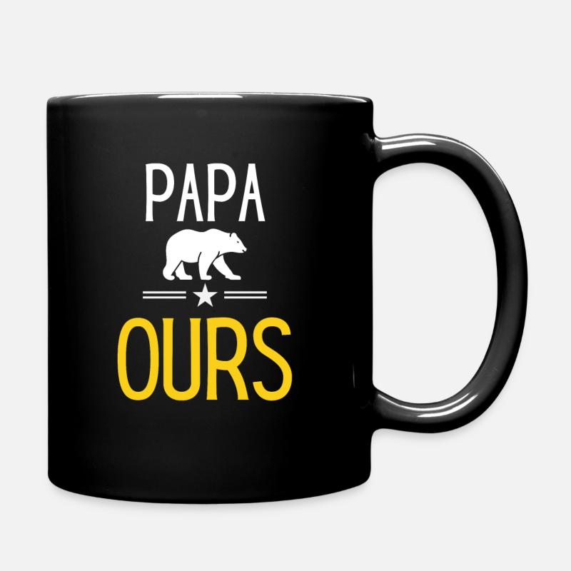 Papa ours - Mug uni - noir
