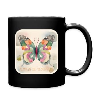 Butterflies pattern - Mug uni - noir - Droite