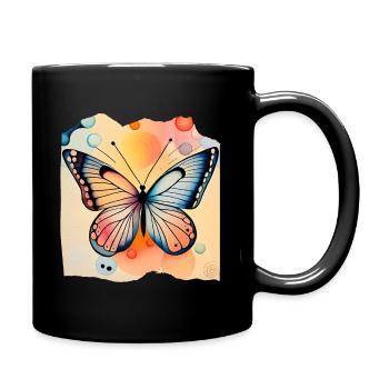 Butterflies pattern - Mug uni - noir - Droite