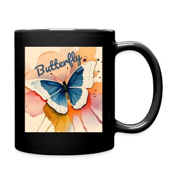 Butterflies pattern - Mug uni - noir - Droite