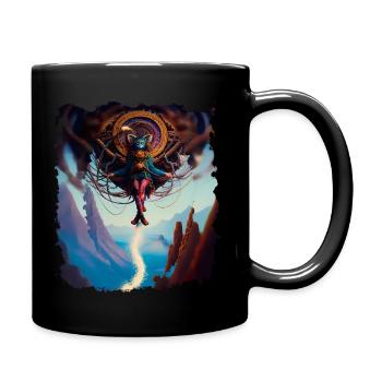 Flying Goddess Paradine - Hüterin der Paraglider - Tasse einfarbig - Schwarz - Rechts