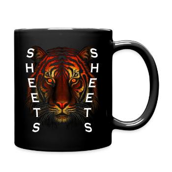 Tiger between - Full Colour Mug - black - Right