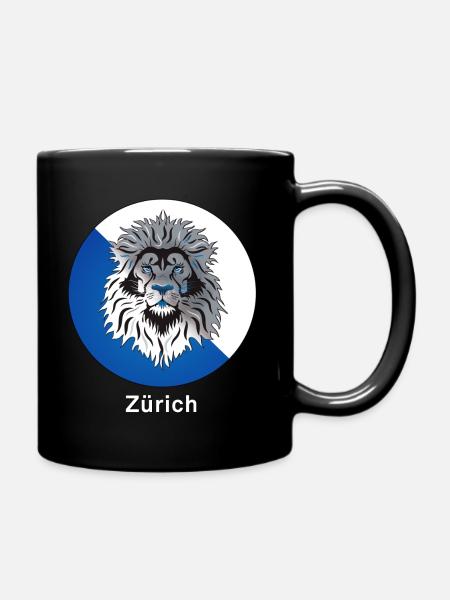 Zuerich Loewe - Tasse einfarbig - Schwarz