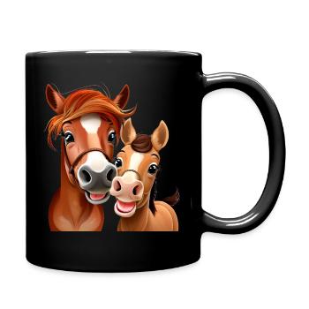 Équitation Poulain Équestre Cadeau Mignons Chevaux - Mug uni - noir - Droite