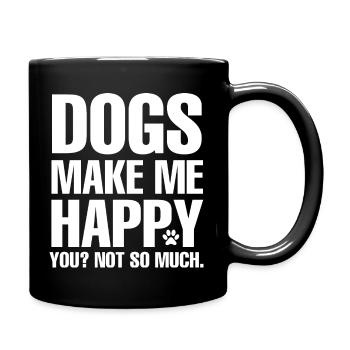 Hund Dog - Tasse einfarbig - Schwarz - Rechts