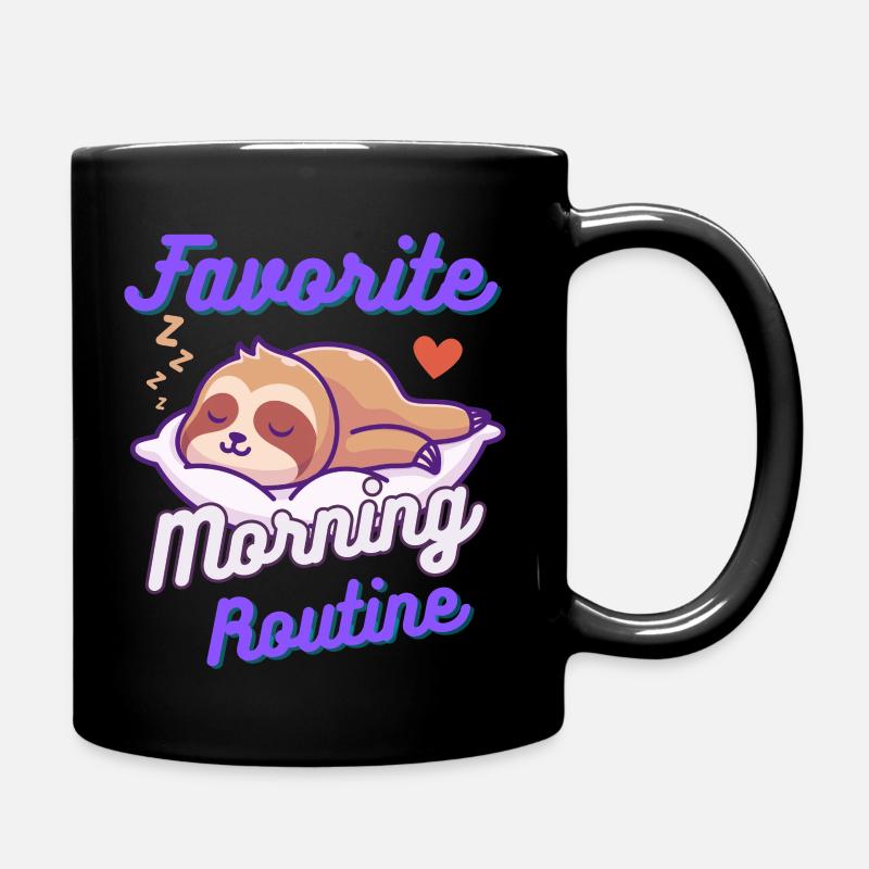 Favorite Morning routine purple - Mug uni - noir
