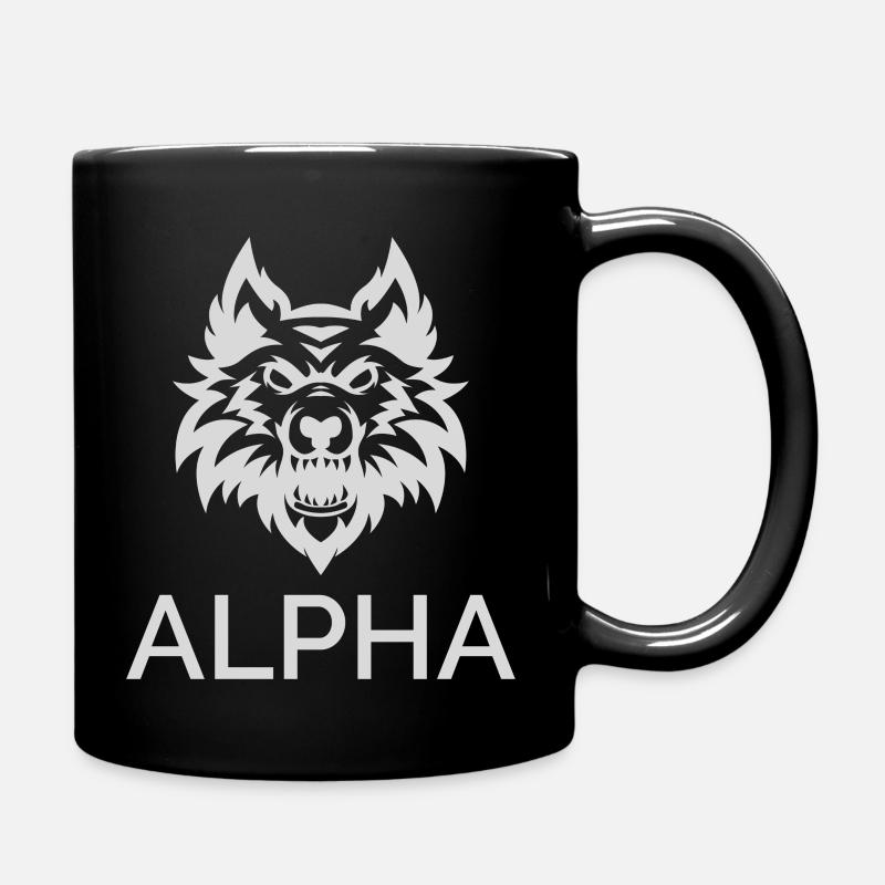 Silver Alpha - Full Colour Mug - black