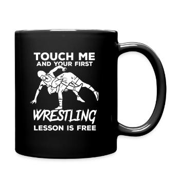 Lutte Lutte Dictons - Mug uni - noir - Droite