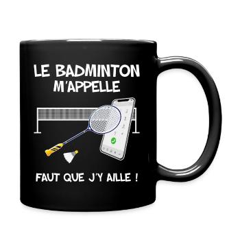 Badminton Humour Cadeau Femme Ou Homme - Mug uni - noir - Droite